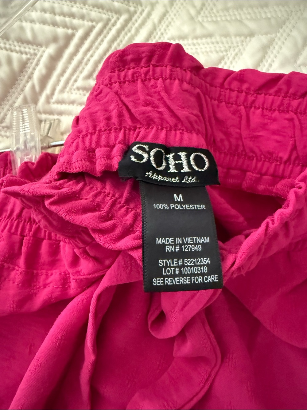 Soho Hot Pink Ruffled Shorts
